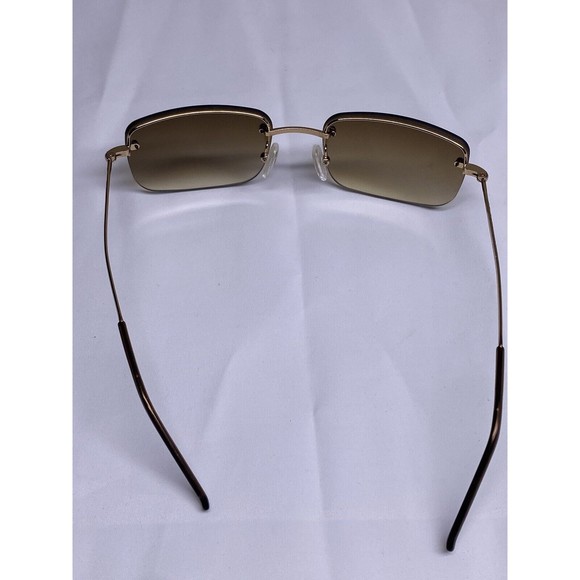 Vintage 1990’s GUCCI GG 1675/S 577 Gold Brown Rimless Sunglasses 54[]18-135mm - Picture 6 of 9